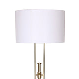 Sarantino Brushed Gold Height-Adjustable Metal Floor Lamp - Extra Image