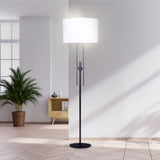 Sarantino Height-Adjustable Metal Floor Lamp Matte Black - Extra Image