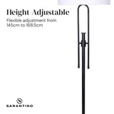 Sarantino Height-Adjustable Metal Floor Lamp Matte Black - Extra Image