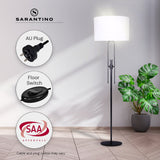 Sarantino Height-Adjustable Metal Floor Lamp Matte Black - Extra Image