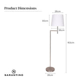 Sarantino Nickel Metal Arc Floor Lamp - Extra Image