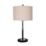 Sarantino Metal Table Lamp with Linen Drum Shade - Extra Image