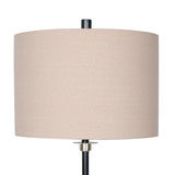 Sarantino Metal Table Lamp with Linen Drum Shade - Extra Image