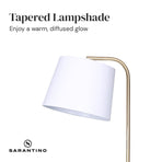 Sarantino Glass End Table Floor Lamp
