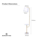 Sarantino Glass End Table Floor Lamp