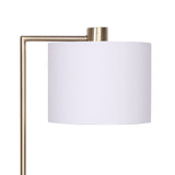 Sarantino Task Lamp with USB Charging Port Antique Metal Brass Finish