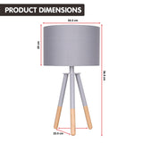 Sarantino Tripod Desk Lamp in Metal & Wood Nordic Minimalist Light - Extra Image