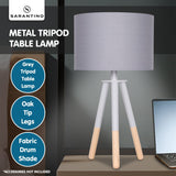 Sarantino Tripod Desk Lamp in Metal & Wood Nordic Minimalist Light - Extra Image