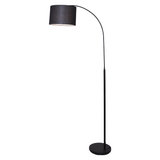 Sarantino Metal Arc Arm Floor Lamp Shade Black - Close-Up Angle