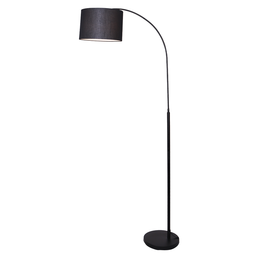 Sarantino Metal Arc Arm Floor Lamp Shade Black, image 7