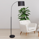 Sarantino Metal Arc Arm Floor Lamp Shade Black - Extra Image
