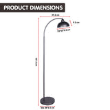 Sarantino Dark Grey Floor Lamp Industrial Chic Adjustable Angle - Extra Image