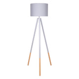Sarantino Adjustable Height Arc Floor Lamp Antique Brass Shade - Low Angle