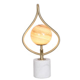 Sarantino Sculptural Orange Glass Table Lamp with White Marble Base - Extra Image