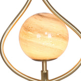 Sarantino Sculptural Orange Glass Table Lamp with White Marble Base