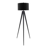 Sarantino Minimalist Modern Tripod Floor Lamp Black - Extra Image
