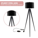 Sarantino Minimalist Modern Tripod Floor Lamp Black - Extra Image
