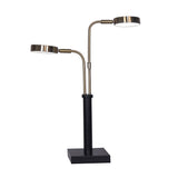 Sarantino LED Metal Table Lamp with 2 Lights Brushed Gold Black Finish - Extra Image