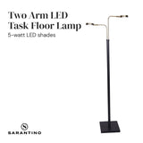 Sarantino LED Metal Floor Lamp - Top-Down View