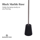 Sarantino Modern Arc Floor Lamp - 45-Degree Angle