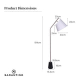 Sarantino Modern Arc Floor Lamp - Low Angle
