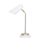 Sarantino White/Brass Task Table Lamp