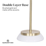 Sarantino White/Brass Task Table Lamp