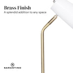 Sarantino White/Brass Task Table Lamp