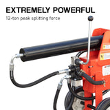 Yukon 12 Tonne 2100W Electric Hydraulic Log Splitter Wood Cutter - Top-Down View