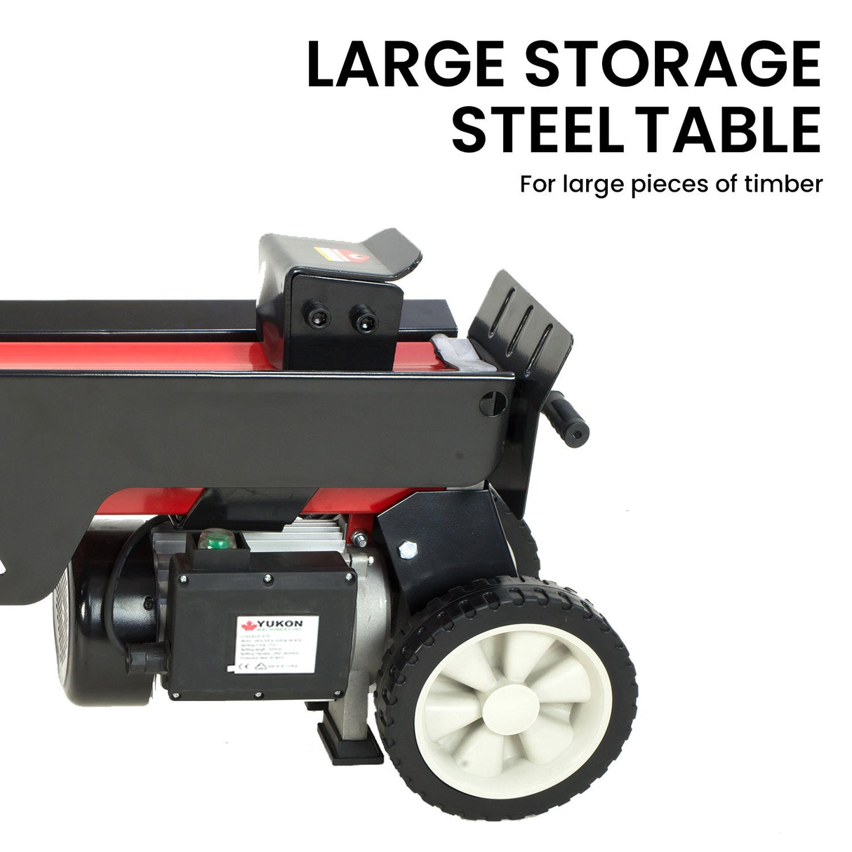 Yukon 7 Tonne 2000W Electric Hydraulic Log Splitter Wood Cutter with Side Protectors