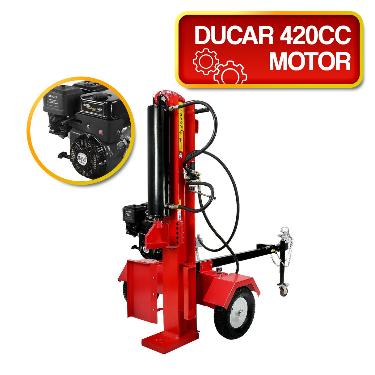 Yukon 60 Tonne Petrol Hydraulic Log Splitter 420cc Vertical and Horizontal