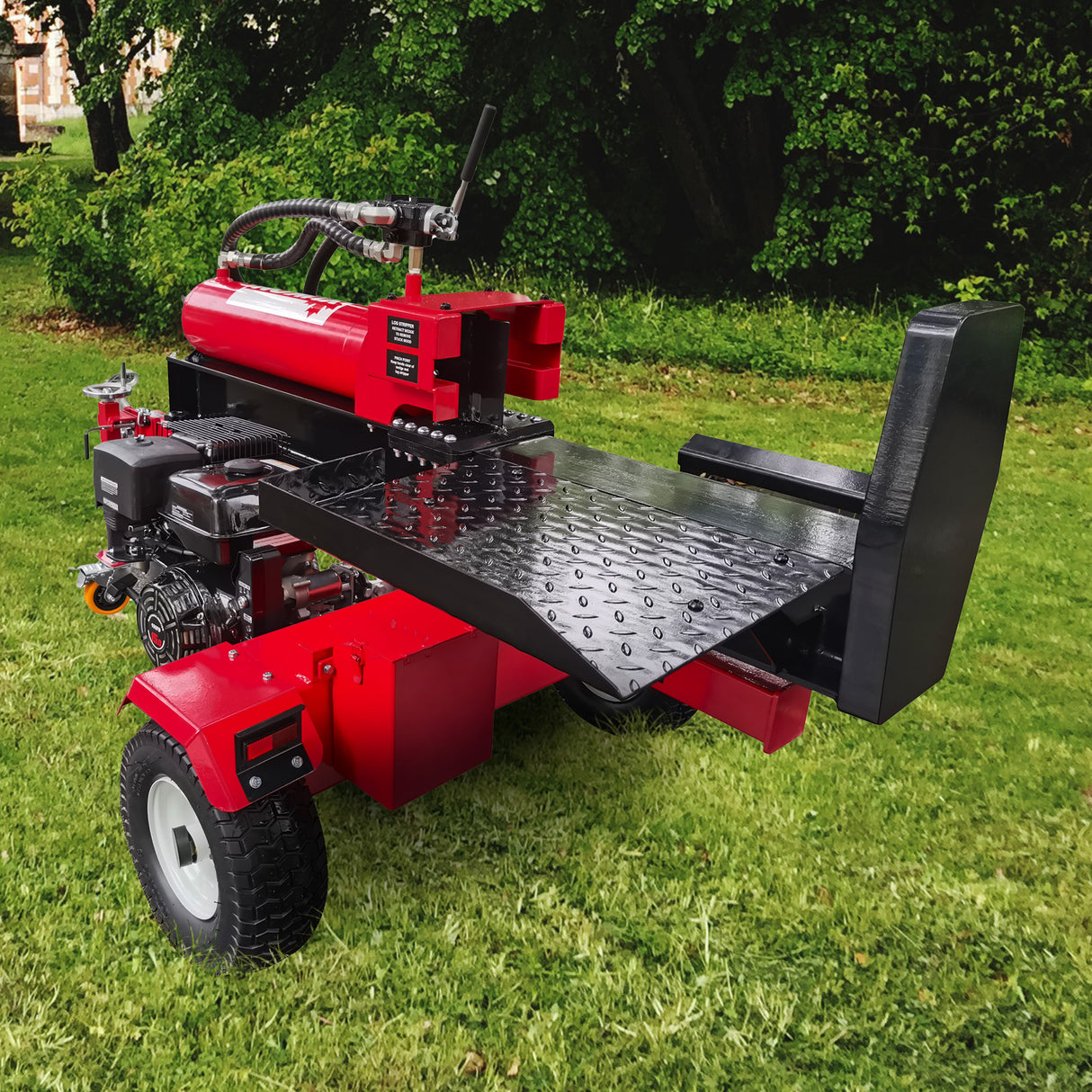 Yukon 75 Tonne Hydraulic Petrol 420cc Log Splitter Electric Key Start Vertical and Horizontal