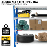 Centurion Standard 1 Bay 1M Wide Long-Span Garage Shelving 400kg - Close-Up Angle