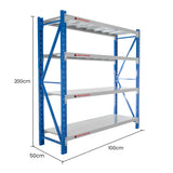 Centurion Standard 1 Bay 1M Wide Long-Span Garage Shelving 400kg - Front View