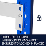 4-Bay shelving 4m-wide 400kg - Top-Down View