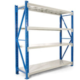Centurion Standard 1 Bay 1.5M Wide Long-Span Garage Shelving 400kg - Front View