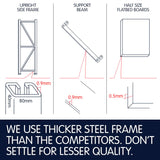 2 Bay Garage Storage Steel Rack Shelving 3.0m 800kg - Low Angle