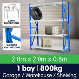 Centurion 1 Bay Garage Storage Steel Rack Long Span Shelving 2.0m-wide 800kg - Front View