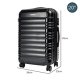 Olympus Noctis Suitcase 20in Hard Shell ABS+PC - Stygian Black - Front View