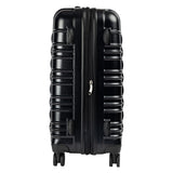 Olympus Noctis Suitcase 20in Hard Shell ABS+PC - Stygian Black - 45-Degree Angle