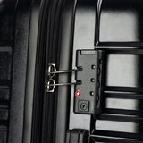 Olympus Noctis Suitcase 20in Hard Shell ABS+PC - Stygian Black - Close-Up Angle
