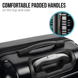 Olympus 3PC Noctis Luggage Set Hard Shell ABS+PC - Suitcase Black