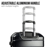 Olympus Artemis 24in Hard Shell Suitcase ABS+PC - Jet Black - Rear View