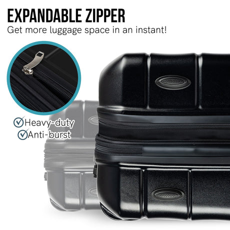 Olympus Artemis 24in Hard Shell Suitcase ABS+PC - Jet Black, image 9