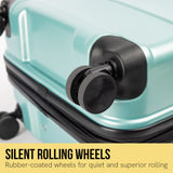 Olympus Artemis 24in Hard Shell Suitcase ABS+PC - Electric Teal - Rear View