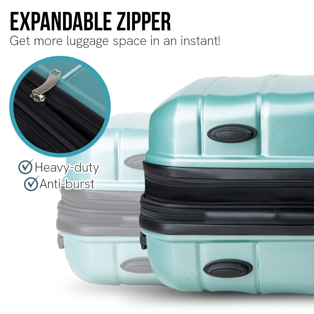Olympus Artemis 24in Hard Shell Suitcase ABS+PC - Electric Teal