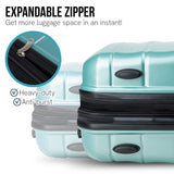 Olympus Artemis 24in Hard Shell Suitcase ABS+PC - Electric Teal - Low Angle