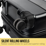 Olympus Artemis 28in Hard Shell Suitcase ABS+PC - Jet Black - Close-Up Angle