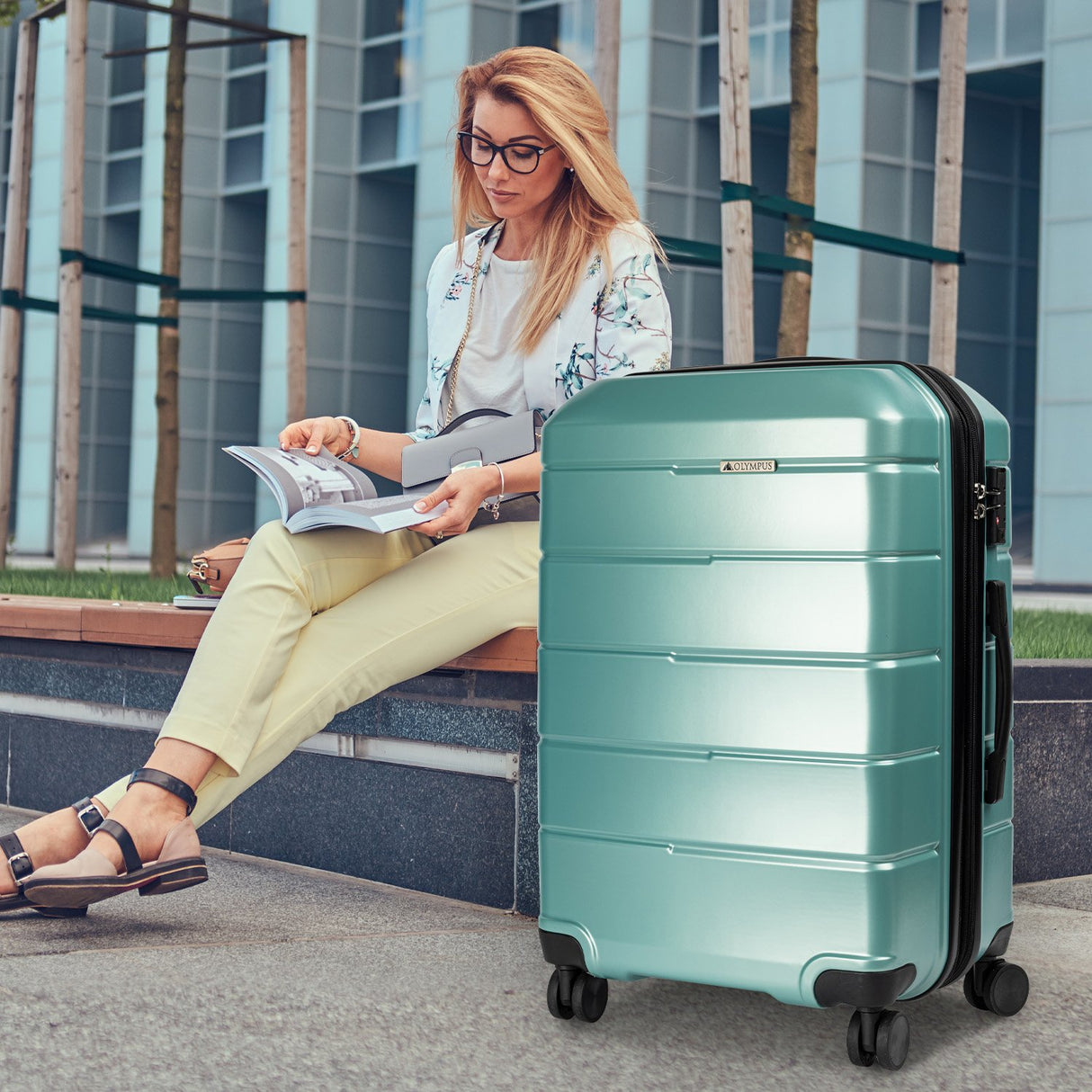 Olympus Artemis 28in Hard Shell Suitcase ABS+PC - Electric Teal
