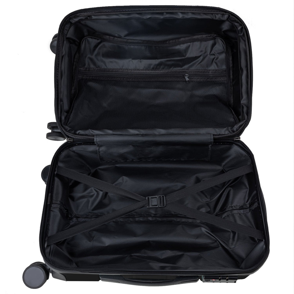 Olympus 3PC Artemis Luggage Set Hard Shell Suitcase ABS+PC - Jet Black